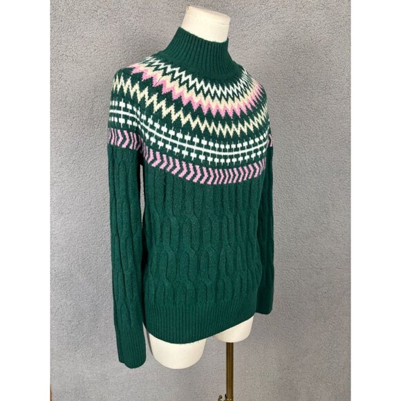Style & Co Women's Green Fair Isle Knit Sweater Size Small Multicolor NWOT's - Picture 3 of 8